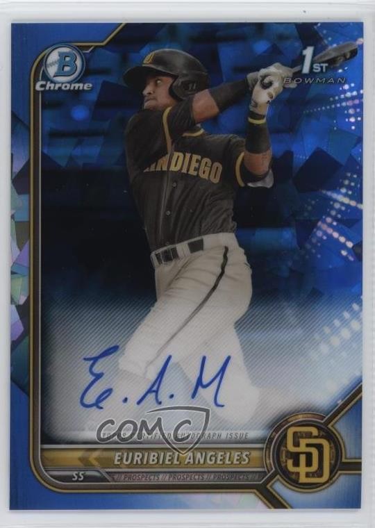 2022 Bowman Sapphire Edition Chrome Prospects Euribiel Angeles Auto 13c1