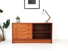 VINTAGE SMALL SIDEBOARD / TV STAND / RECORD CABINET - MID CENTURY MODERN RETRO