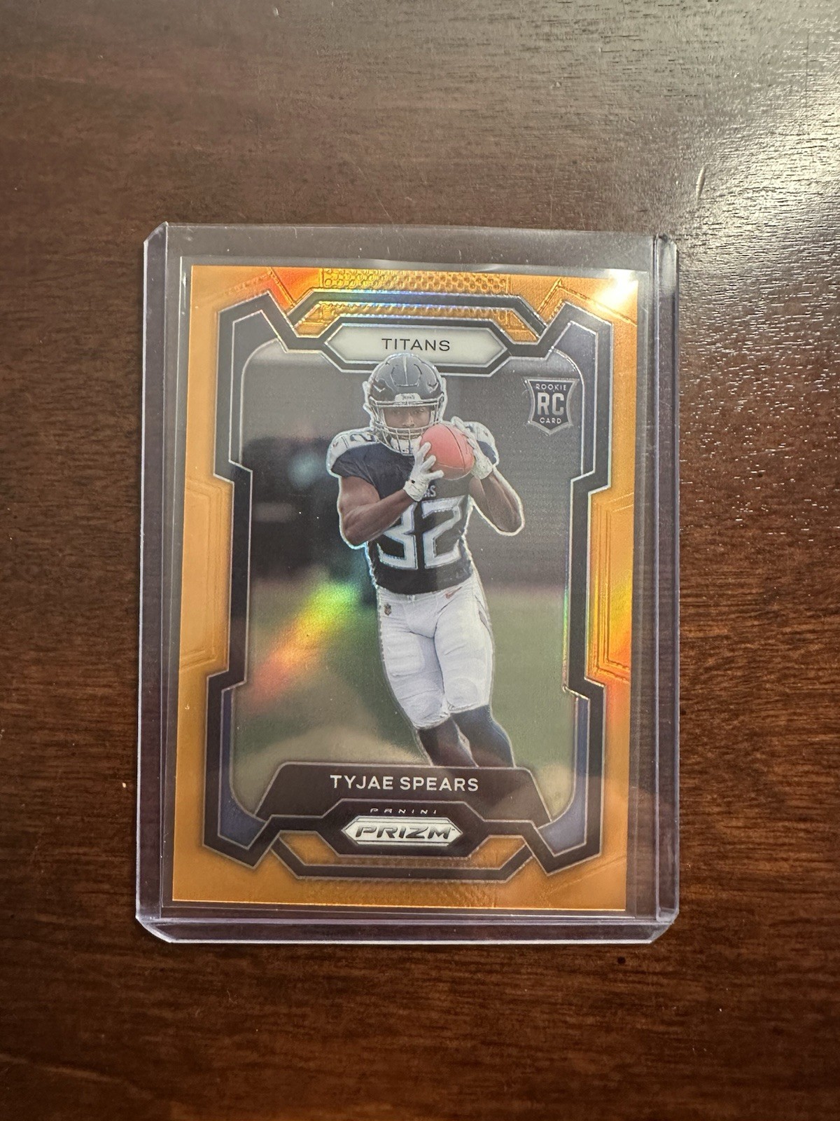 2023 Panini Prizm #396 Tyjae Spears Orange Prizm RC /249 Titans