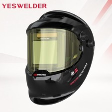 Large View Auto Darkening Welding Helmet for WELD/CUT/GRIND, Battery Powered