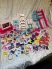 Huge Lot of  VTG Barbie Accessories Furniture Wind Up Beauty Rollerblades Random