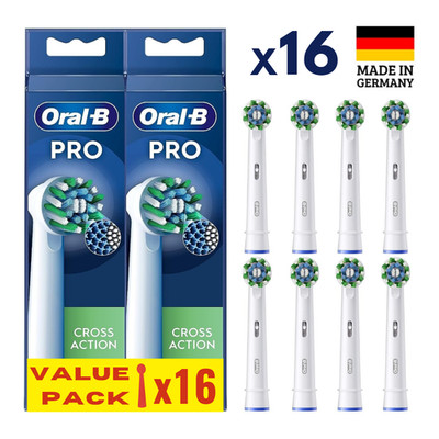 8/16 Stück Oral-B Pro CrossAction Aufsteckbürsten ORIGINAL Zahnbürstenaufsatz DE