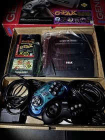 Sega Genesis Model 2 Console with 3 Controllers and Sonic 2 6-Pack Xmen 2 CIB