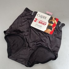 2 Pack Cupid Light Control Shapewear Brief with Tummy Panel Size L Black