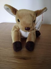 TY BEANIE BABIES "WHISPER" THE DEER. 1997 EDITION. WITH TAG. VGC. RETIRED.