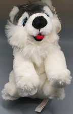 Husky Dog Plush Shalom Toy Company 8 Stuffed Original Tag Gray White Vintage Nu