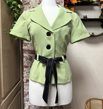 NWT Y2K Vintage Bow Blazer Top Size 12