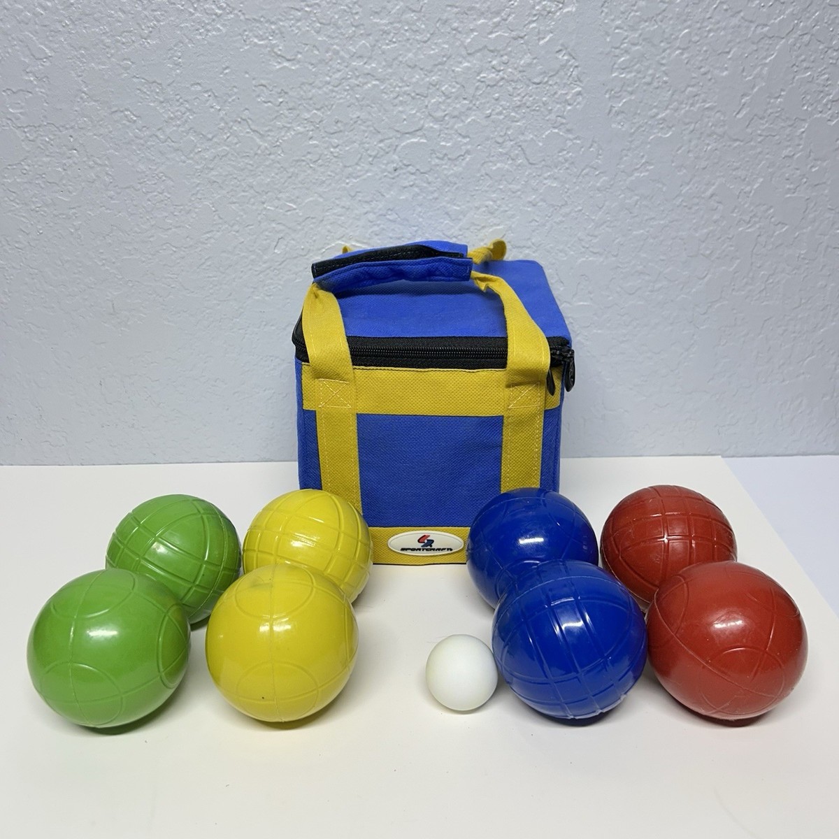 Play Platoon - Bocce Ball Set Con 8 Premium Resin Bocce Balls Pallino