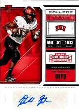 2018 Panini Contenders Draft Picks #152 Devonte Boyd RC Auto Draft Ticket UNLV