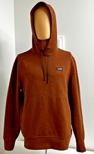 american eagle mens sweatshirt hoodie size M brown long sleeve logo on sleeve