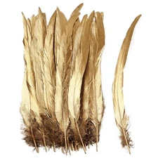 iHUFeather Natural Rooster Tail Feathers 50pcs 10-12inch Long Rooster Coque ...