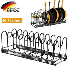 Topf Deckel Pfannen Halter Geschirr Ständer Aufbewahrung Küche Metall Ausziehbar