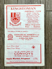 Kingstonian v Wycombe Wanderers programme - 71/72 - Isthmian League