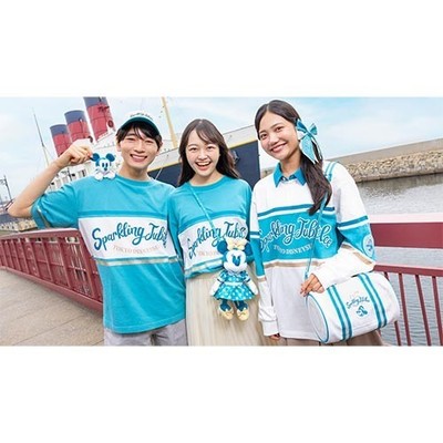 Tokyo Disney Sea 25th Anniversary T-shirt Blue One size Sparkling