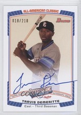 2013 Bowman Draft Perfect Game All-American 18/210 Travis Demeritte Auto 2u8