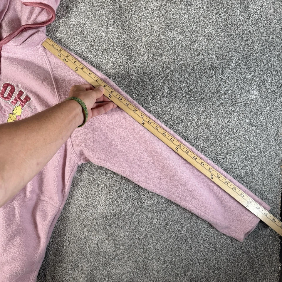 Disney Винни-Пух полный молнии флис толстовка с капюшоном XL поросенок ретро Y2K Kawaii уютный - Изображение 3 из 4