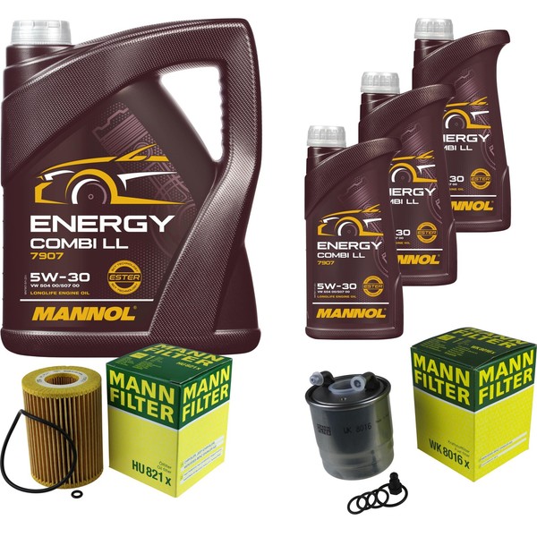 Inspektionspaket 8L Mannol 5W-30 FüR Mercedes W164 ML 320 CDI 4Matic S212 E 350-image
