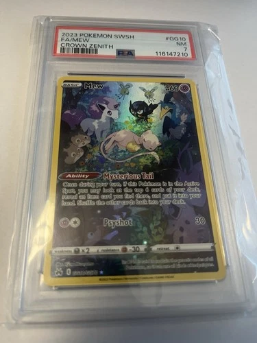 Pokémon Mew TCG Ultra Rare Crown Zenith: Galarian Gallery #GG10/GG70 PSA 7