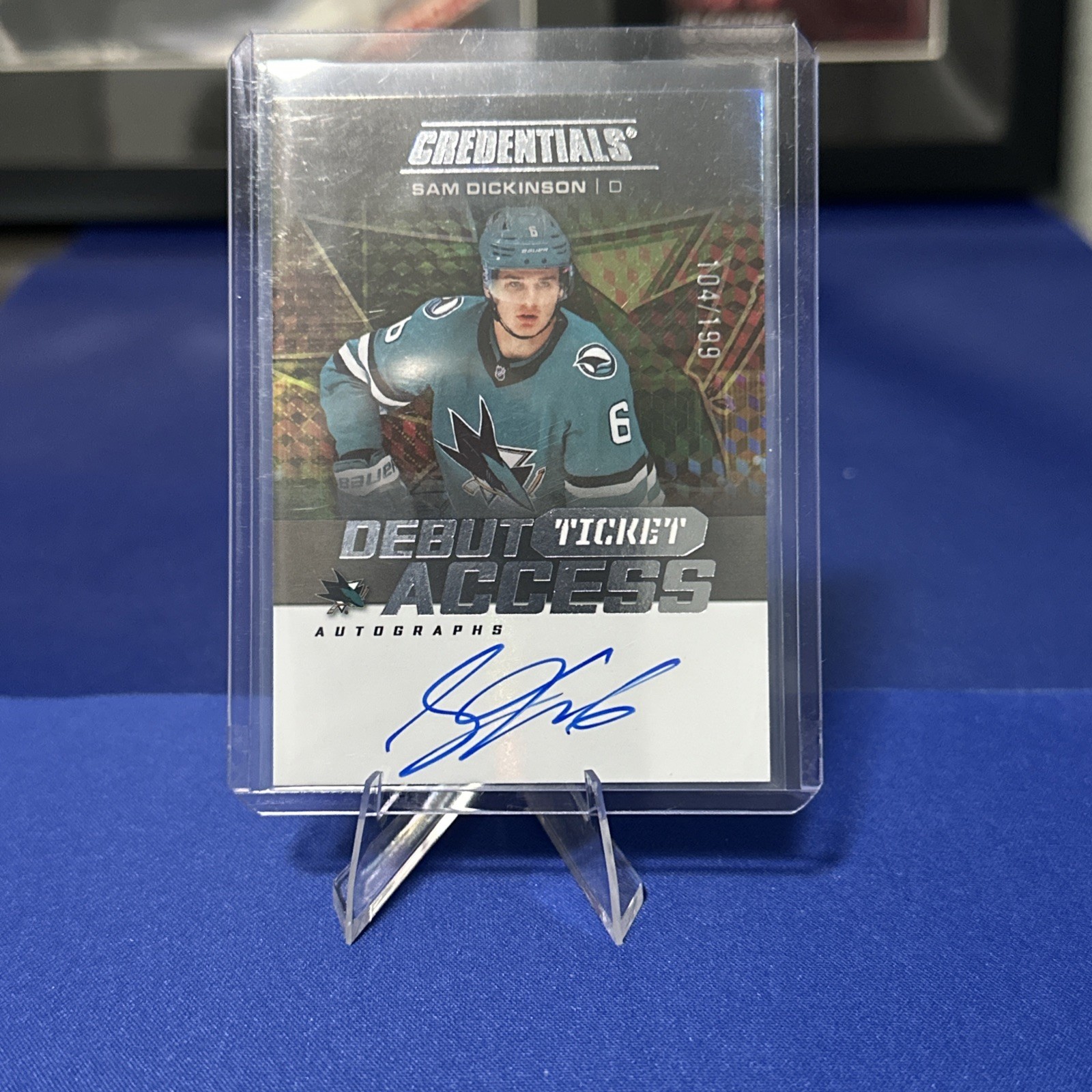 2025-26 Credentials Debut Ticket Access /199 Sam Dickinson Rookie Auto RC f6d