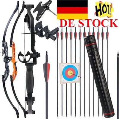 54'' 20-55lbs Bogenschießen Takedown Recurvebogen RH&Carbonpfeile Set Bogen Jagd