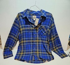 Field Stream Men Classic Light Flannel Button-Up Shirt M Plaid Long Sleeve NWT