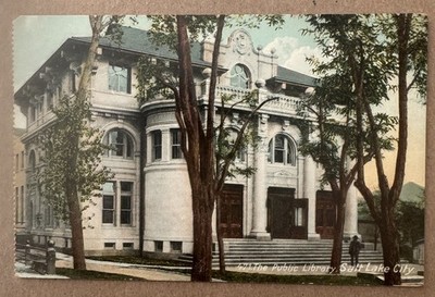 Salt Lake City Public Library UT Postcard c1907 Int Art & Nov Co Germany