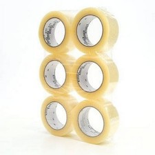 SCOTCH BOX SEALING TAPE 311 PK6 CLEAR 48 MM X 100 M PACKAGED PACK OF 6 - CLEAR