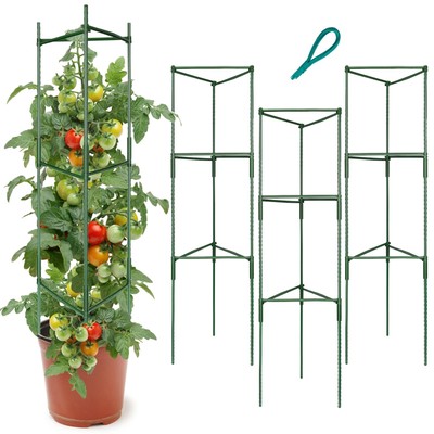Tomato Cage - Premium Tomatoes Plant Stakes Support Cages Trellis for Garden ...