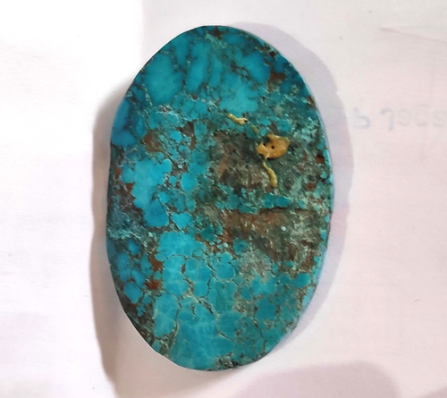 Certified Black A+ Natural Spiderweb 146.60 Ct Turquoise Blue Untreated Gemstone - Picture 8 of 9