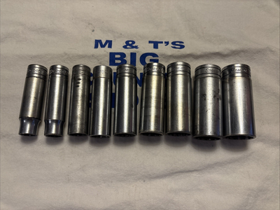 #ad Snap on Tools USA 1 2quot; Drive 9pc 12pt Deep SAE Socket Set 1 2quot; to 1quot; SH161 S321 $100.63