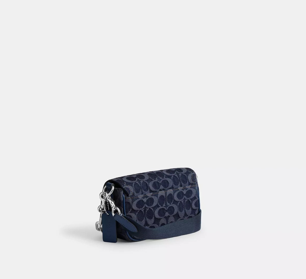 NWT COACH Charter Flap Crossbody Bag 18 In Signature Denim CAM30
