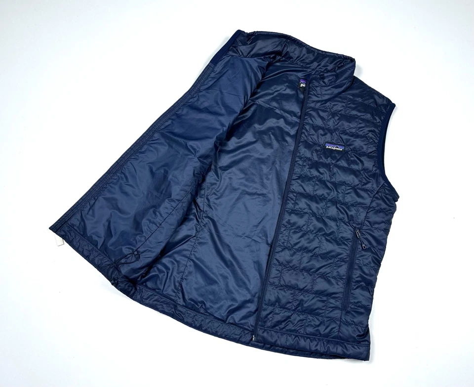 Men's PATAGONIA Blue Primaloft Quilted Outdoor Trekking Gilet Vest Casual Size M - Image 4 of 4