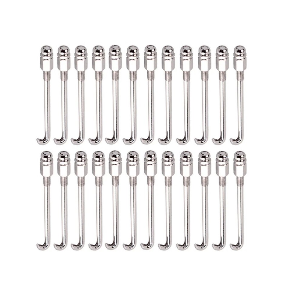 24pcs Standard Meal Banjo Parts Banjo Round Hooks Thread HA08 (Silver ...