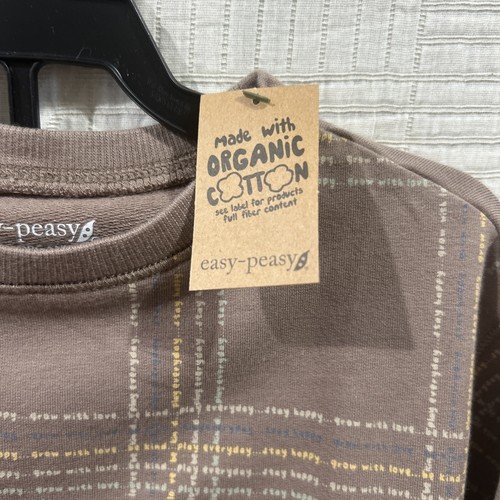 Easy Peasy Brown Sweatshirt And Dark Blue Jeans Size 12 M New - Picture 4 of 11