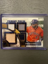 2025 Topps Museum Collection Yordan Alvarez Primary Pieces Quad Relic /25