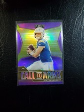2021 PANINI PLAYOFF FOOTBALL PURPLE PRIZM CALL TO ARMS #CA-JHE JUSTIN HERBERT(C)