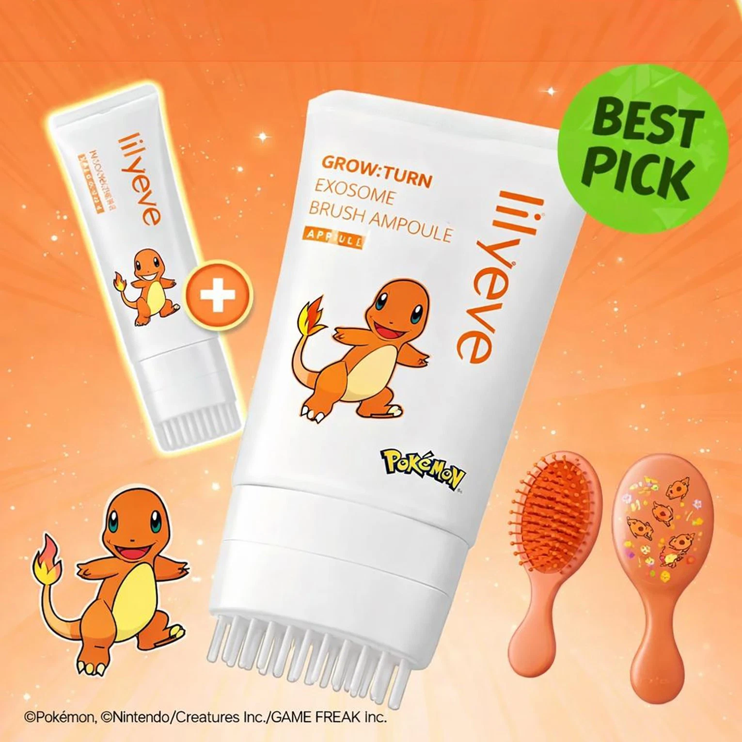 LILYEVE Grow Turn Ampoule 130ml + 30ml + Hair Brush Pokemon Pikachu Edition
Opens in a new window or