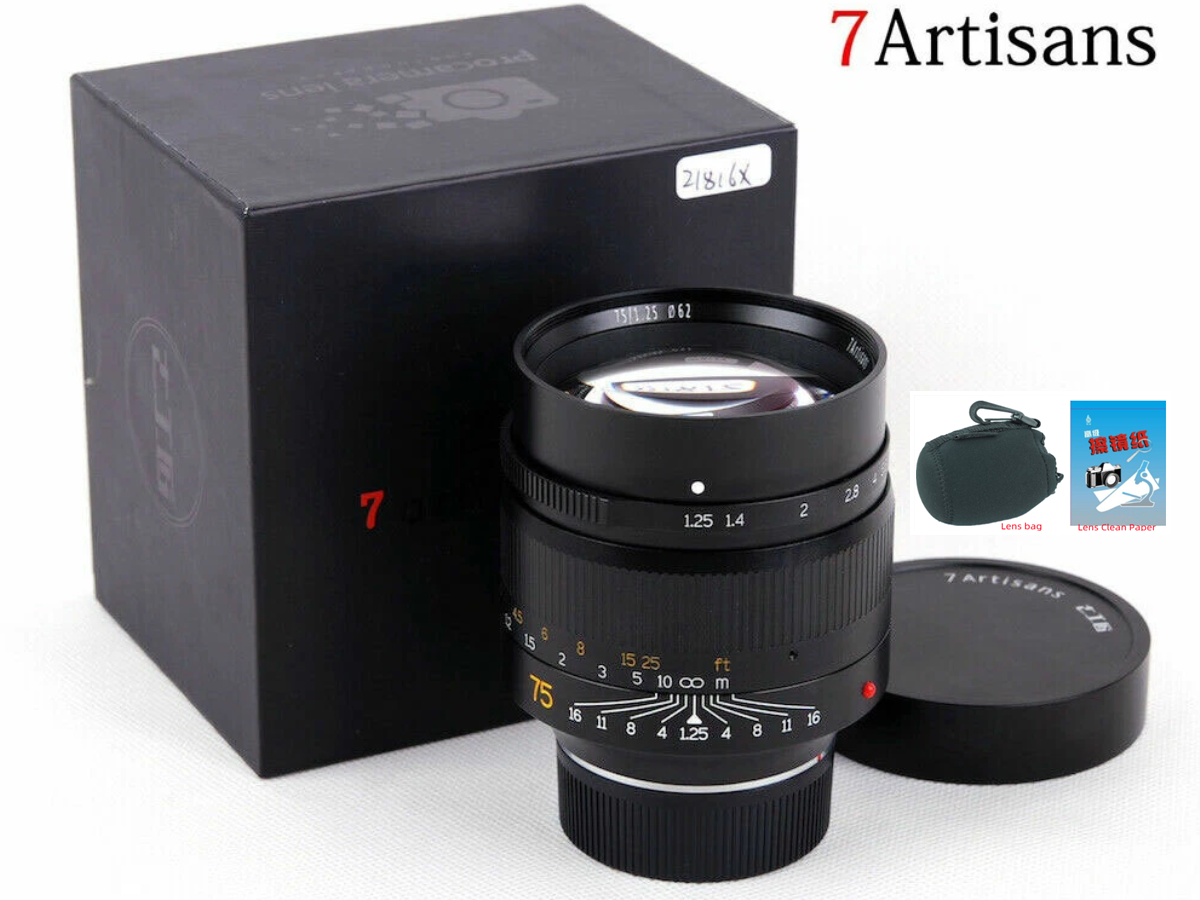 7artisans 75mm F1.25 large aperture Full Frame Lens for Leica M