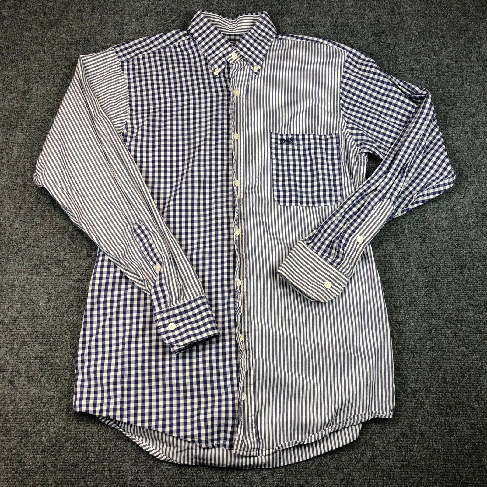 Fraternity Collection Mens S Patchwork Gingham Bu… - image 2