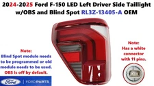 24-25 Ford F150 LED Left Driver Side Taillight w/OBS and Blind Spot RL3Z-13405-A