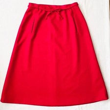 Red midi skirt with pockets. Size M. A-line design