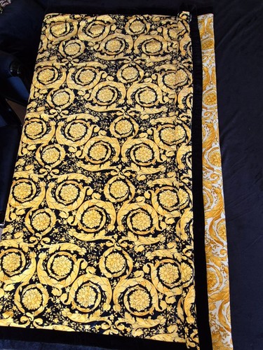 GIANNI VERSACE New New Plaid Blanket Blanket Throw Cashmere Velvet Velvet 130x130 - Picture 8 of 18