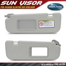 Pair Gray Sun Visor w/Vanity Mirror for Hyu...
