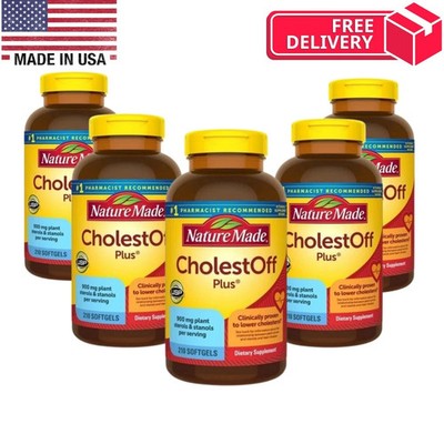 Pack of 5 Nature Made CholestOff Plus 900mg 210 Softgels EXP 03/27