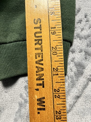 Maglione gatto vintage Nutmeg Mills XL verde navy maglia ricamata made in USA felpa - Foto 10 di 11