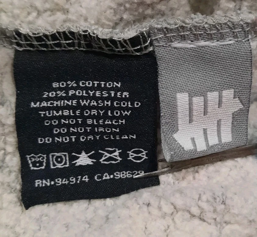 UNDEFEATED UNDFTD 5-STRIKES LOGO Crewneck Sweatshirt Heather Gray Grey Black M - Image 4 of 4