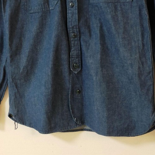 MOMOTARO JEANS Bandana Camicia Denim Indaco Paisley Navy Taglia 42 Made in Japan - Foto 6 di 13