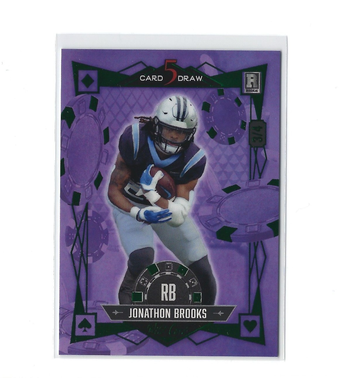 Jonathon Brooks Rookie 2024 Wild Card 5 Card Draw Purple #S5CDM-JB RC (3/4)