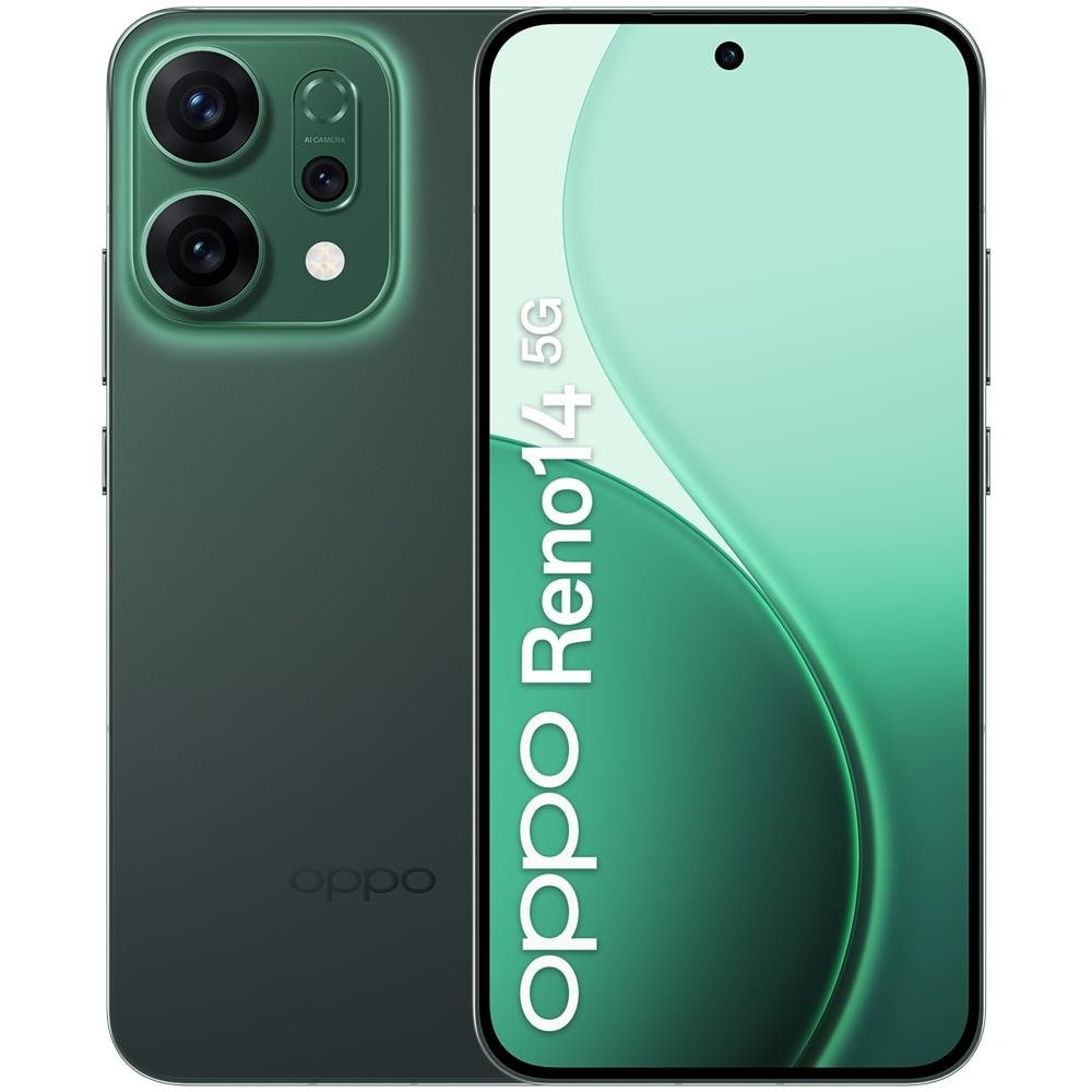 Oppo Reno 14 5G Verde 512GB Memoria 12GB Ram Display 6.59” 50Mpx Luminous Green