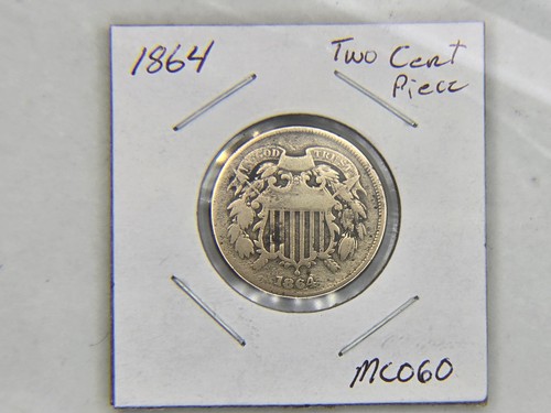 Pieza de dos centavos 1864, moneda de Estados Unidos, moneda de coleccionista, MC060